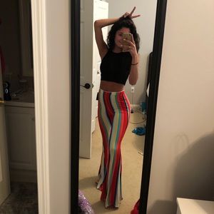Rainbow hippie pants